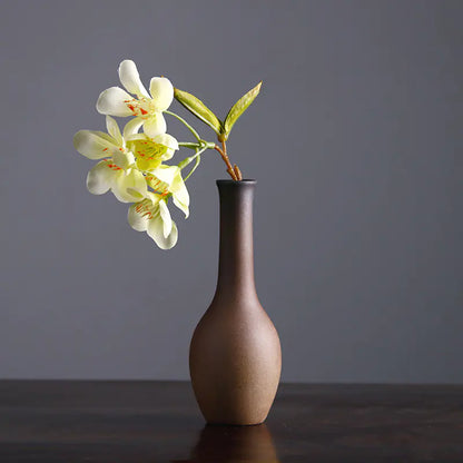 Chinese Vintage Ceramic Zen Flower Vase