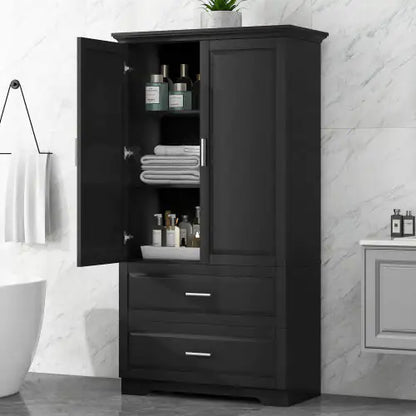 Bathroom Cabinet – Bathroom Storage with Shelves and Drawers