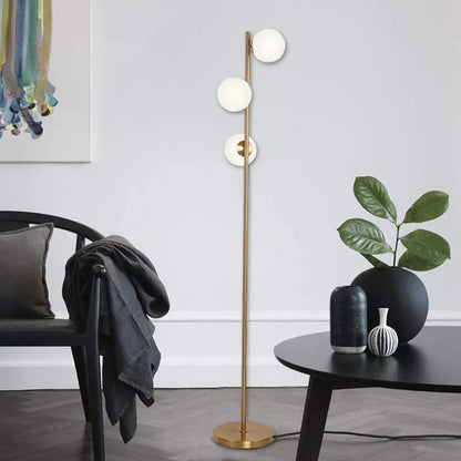 Modern Full Spectrum Floor Lamp with Gold Detail