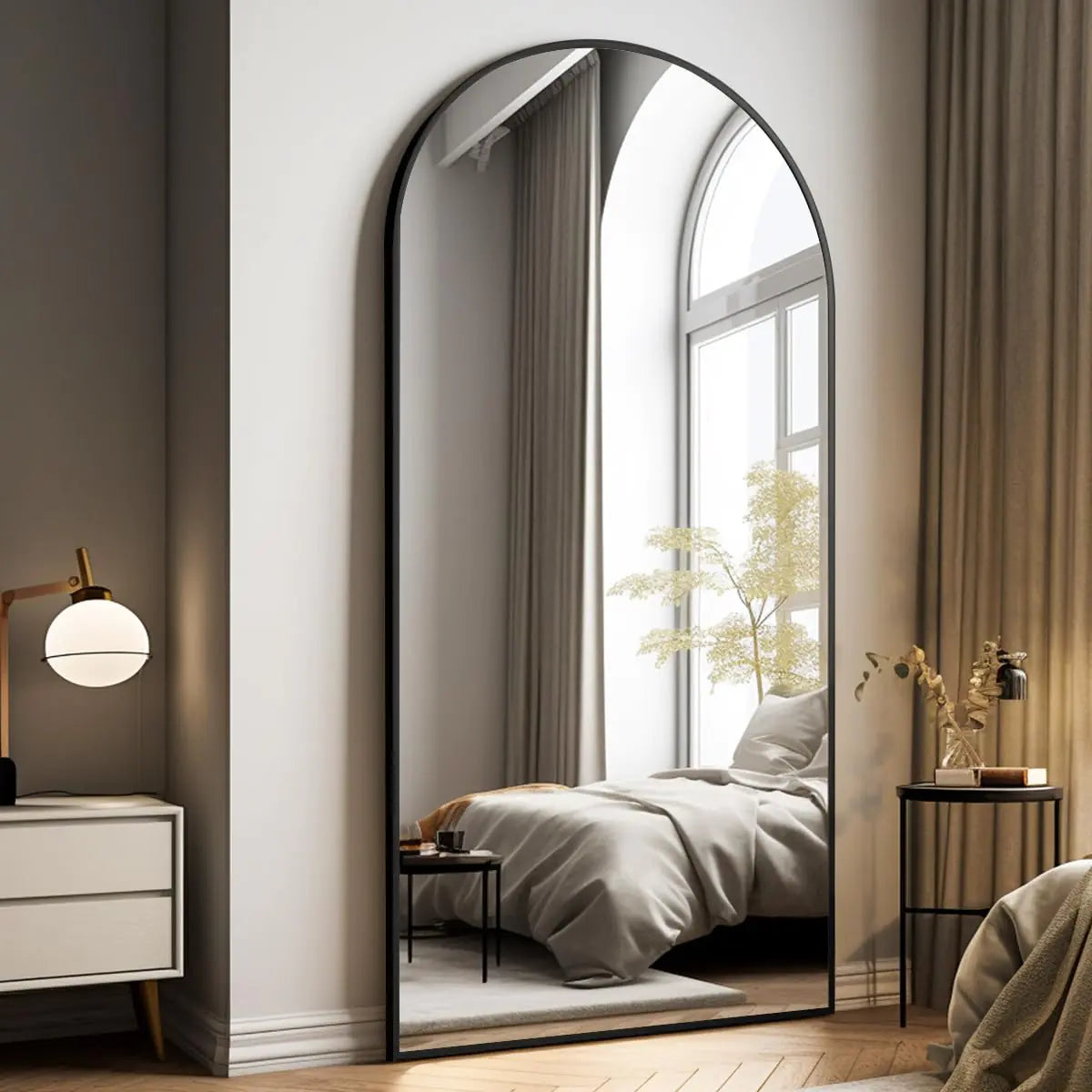 76”x34” Large Mirror - Black Full   Length Mirror for Bedroom