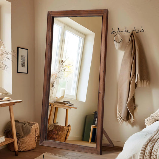Rustic Farmhouse Wood Full Length Mirror 71”x32”