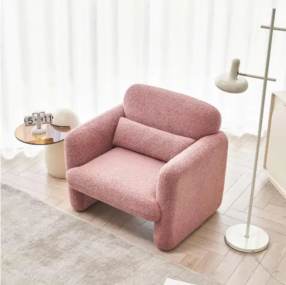 34" Modern Cashmere Fabric Single Sofa with Pillows