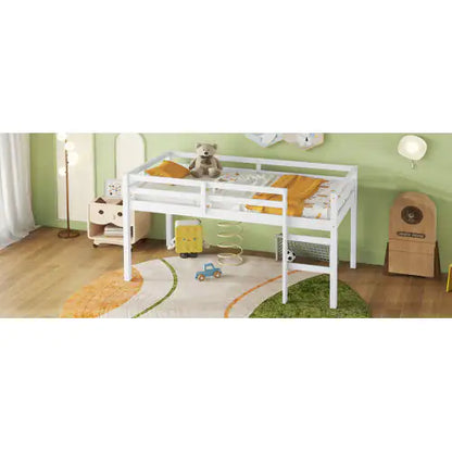 Twin Bed Frame - Loft Bed for Kids Bedroom - Kids Bed with Ladder