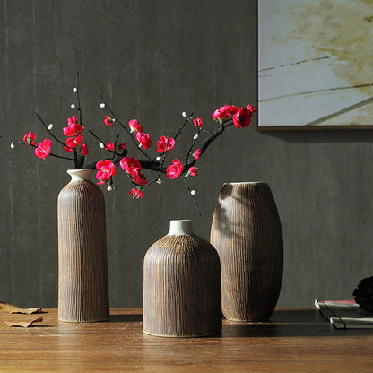 Handmade Chinese Ceramic Vase Set for Home