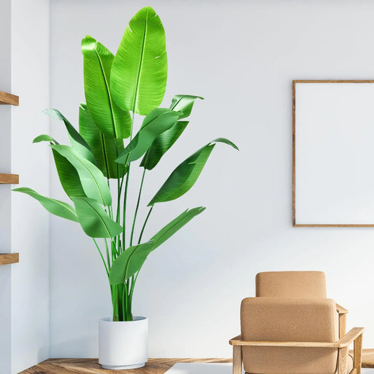 Bird of Paradise Artificial Plant 7ftFaux Plants Indoor Tall with 13 Trunks - The Perfect Indoor Silk Floor Plant for Home Decor in Living Room Office and Bedroom
