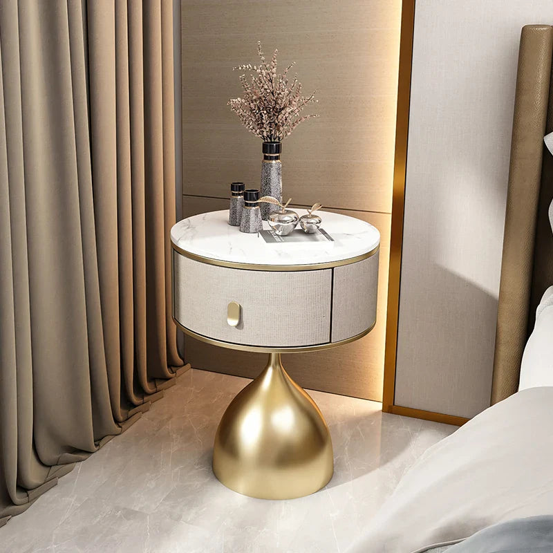 Luxury Unique Gold Nightstand
