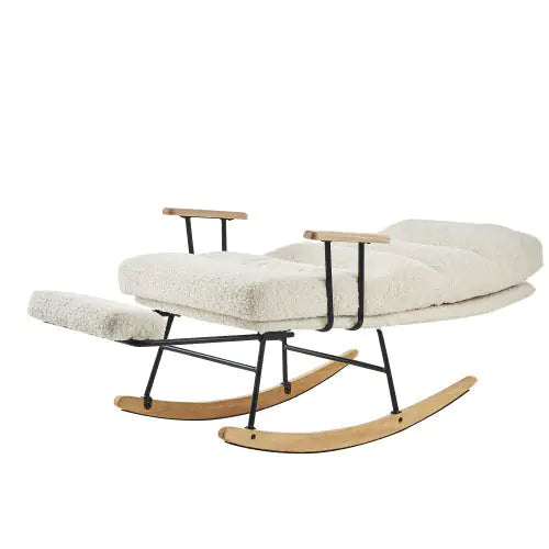 Beige Rocking Chair for Baby Nursery - Teddy Chair - Nursing Chair