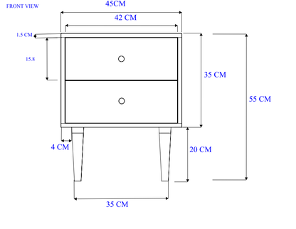 Scandinavian Walnut Oslo Bedside Table