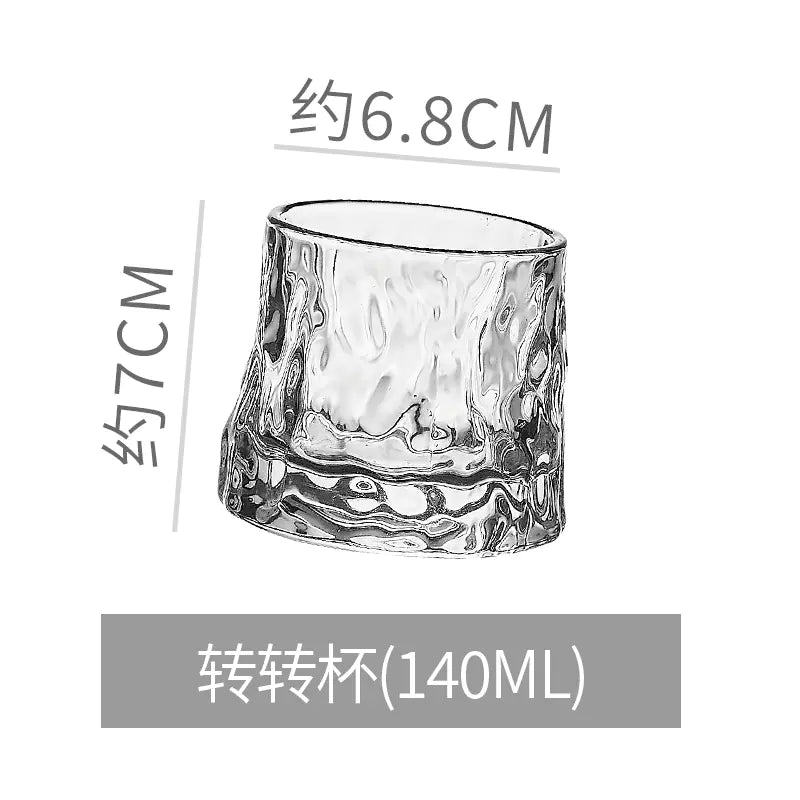 Rotating Whiskey and Coffee Glass, Spinning Crystal Cup 140 - 285ml