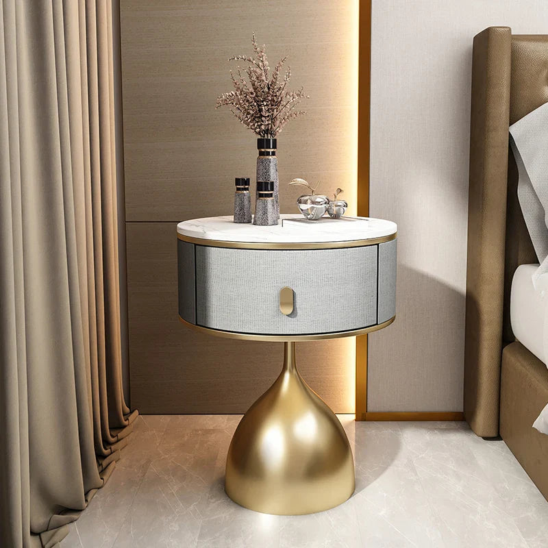 Luxury Unique Gold Nightstand