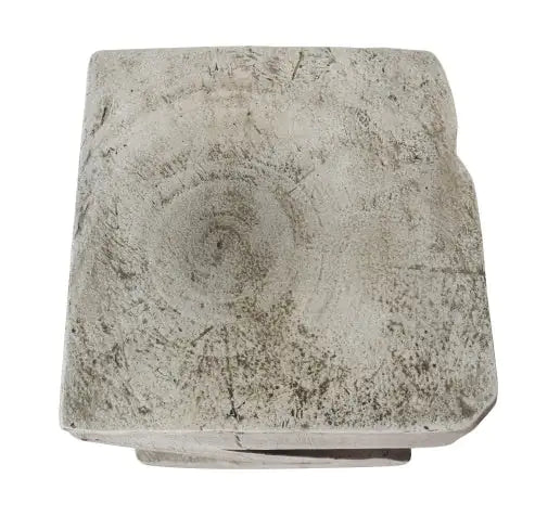 Light Gray Concrete Side Table, Modern Minimalist Accent Table