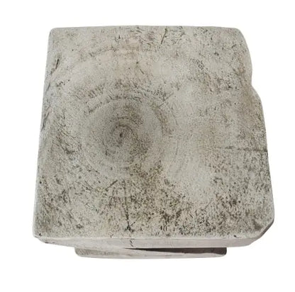 Light Gray Concrete Side Table, Modern Minimalist Accent Table