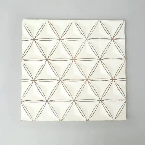 White Wooden Wall Decor, 16” Square Home Accent