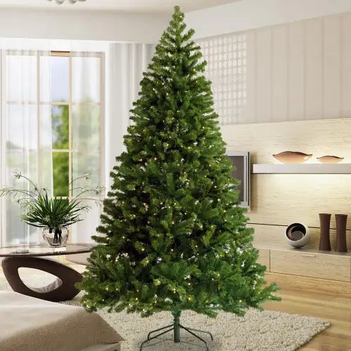 Pre-Lit 6ft Faux Hinged Christmas Tree with Stand