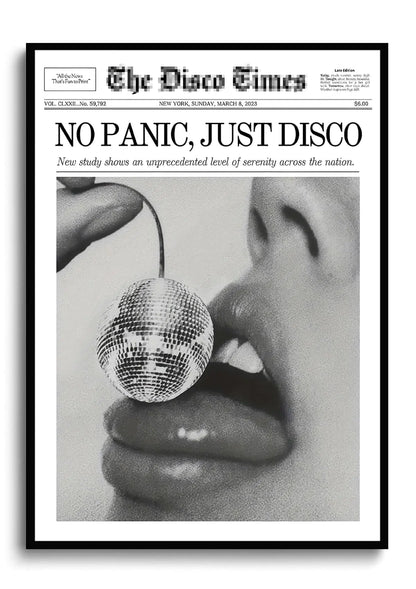 Vintage Wall Art - Black and White Wall Art of Vintage Newspaper