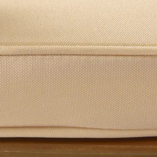 Natural Wood Rocking Chair with Cream Cushion, Outdoor Seating