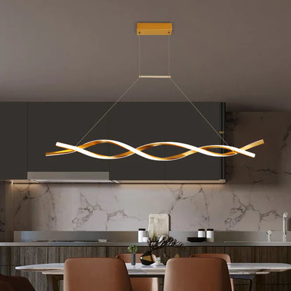 Minimalist Bar Chandelier with Sleek Metal Finish