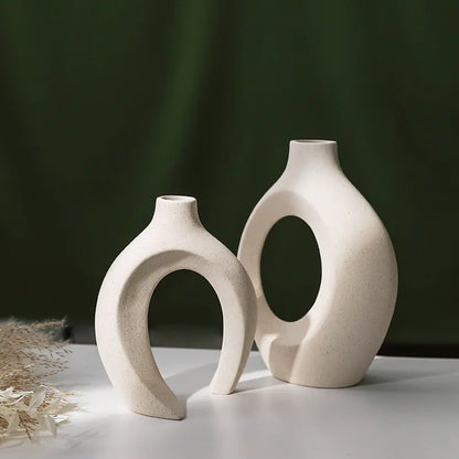 European Minimalist Ceramic Vase Set Minimalist Decor