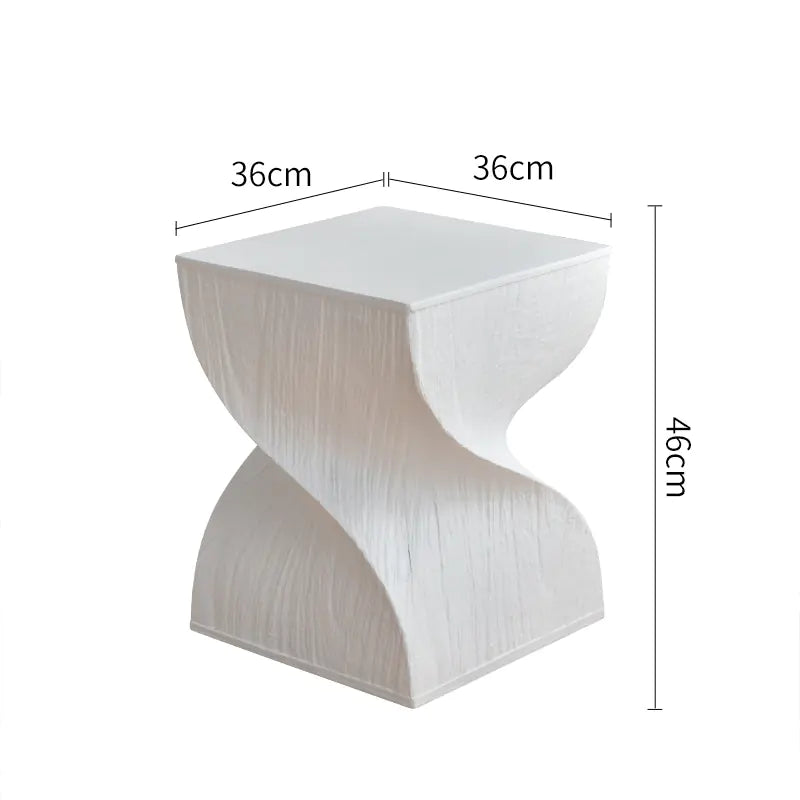 Modern Accent Table, Contemporary White Tea Table for Living Room