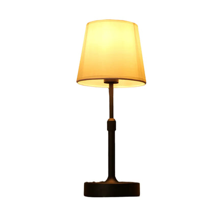 Vintage Fabric Table Lamp with Rechargeable Warm Light