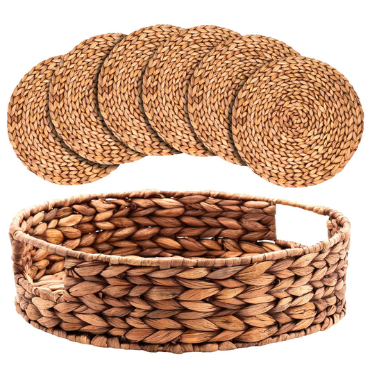 Water Hyacinth Round Placemats Set of Six