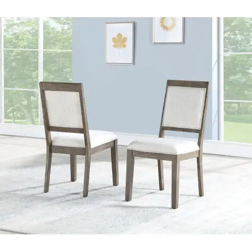 Upholstered Side Chair in Washed Oak