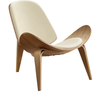 Upholstered Accent Chair, Mid Century Shell Chair, Lounge Chair