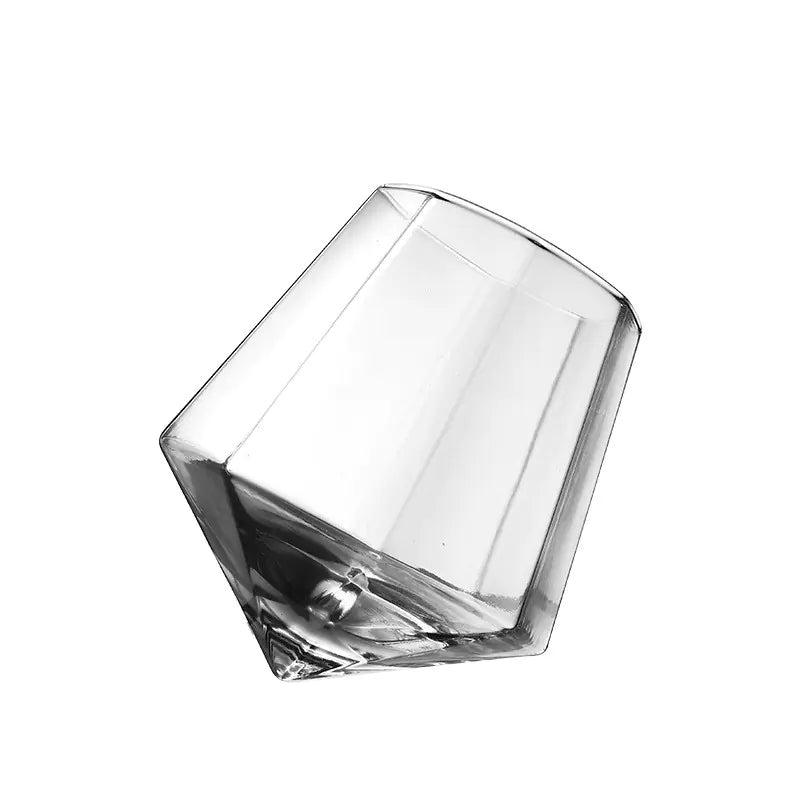 Diamond Octagonal Crystal Whiskey Glass Tumbler, Luxury Barware