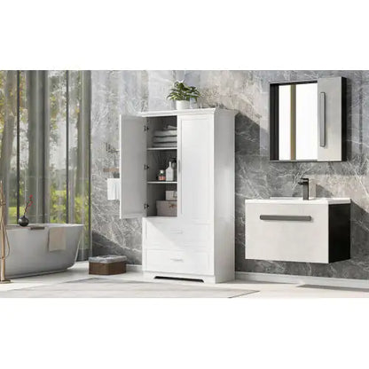Bathroom Storage Cabinet - Tall Bathroom Cabinet with Shelves