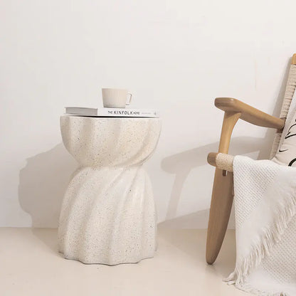 Modern Accent Table, Contemporary White Tea Table for Living Room