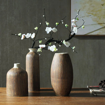 Handmade Chinese Ceramic Vase Set for Home