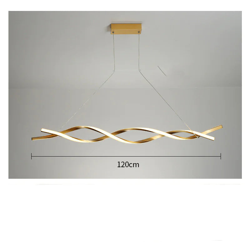 Minimalist Bar Chandelier with Sleek Metal Finish