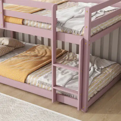 Twin Bed Frame - Pink Bed for Girls Bedroom - Twin Bunk Bed
