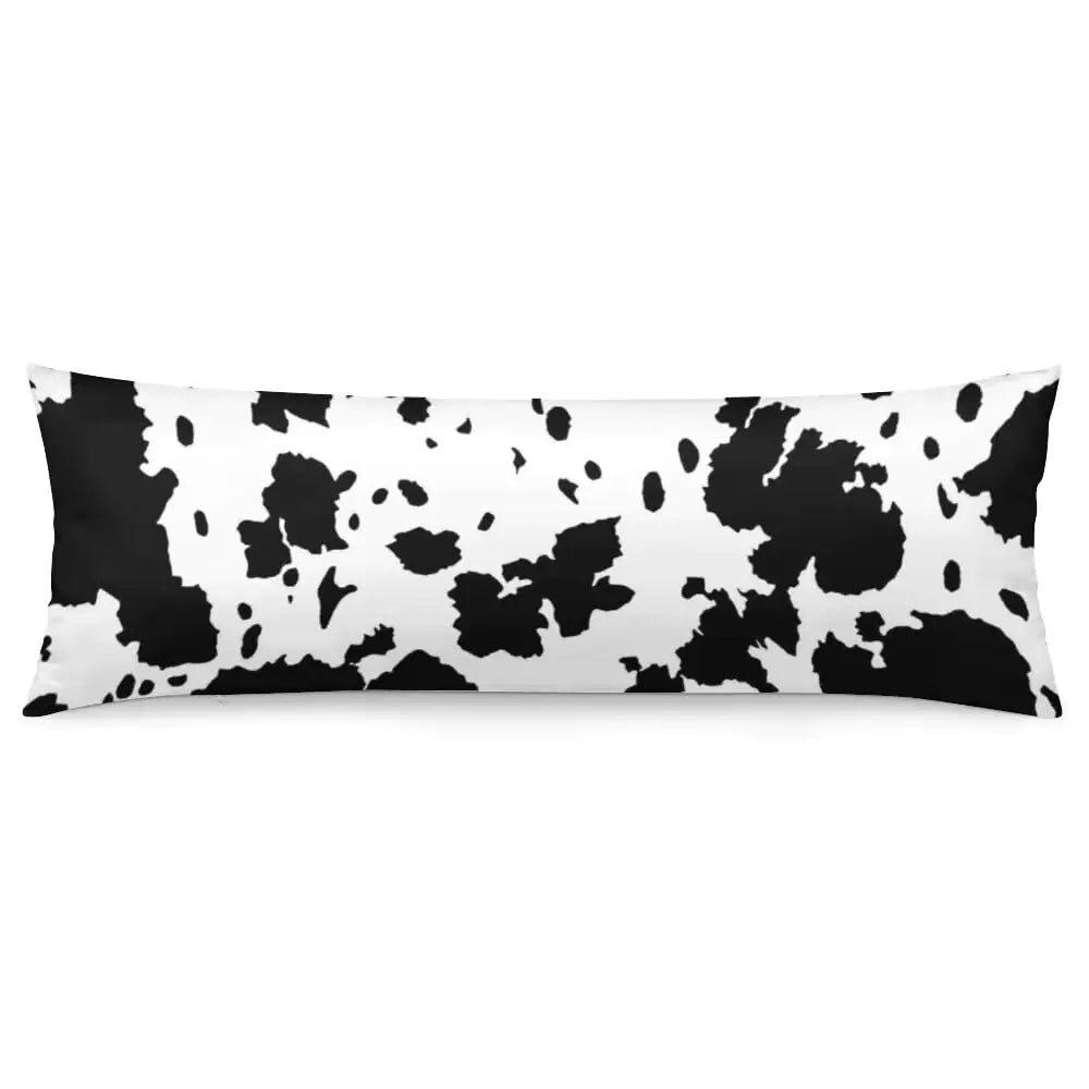 Black and White Cow Print Body Pillow Cover