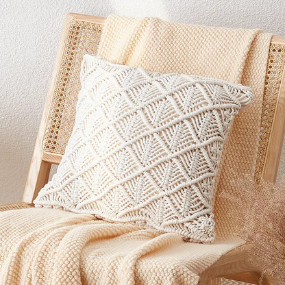 Hand Woven Bohemian Cotton Sofa Pillow Cushion