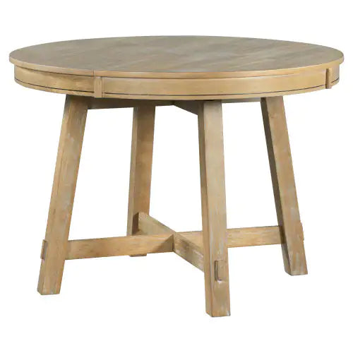 Circular Expandable Solid Wood Dining Table