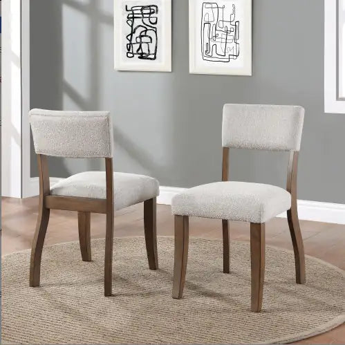 White Wood Side Chairs Set of 2