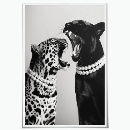Vintage Wall Art - Leopard Wall Art - Black and White Wall Art