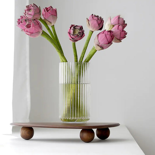 Solid Wood Kitchen Table with High Tray