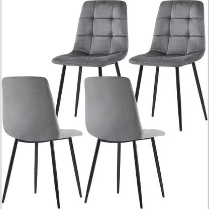 Set of 4 Upholstered Dining Chairs, Padded Seats for Dining Room