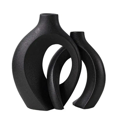 European Minimalist Ceramic Vase Set Minimalist Decor