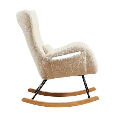 Modern Nursery Rocking Chair for Baby Nursery - Beige Nursing Chair