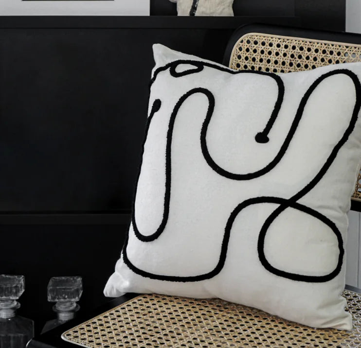 Nordic Beige Cotton Cushion Pillow Cover 18"x18"