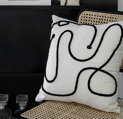 Nordic Beige Cotton Cushion Pillow Cover 18"x18"