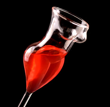 Creative Human-Shaped Crystal Wine Glass, 100ml Artistic Goblet