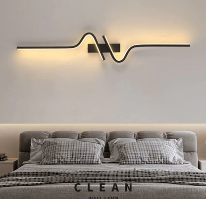 Modern Minimalist Black Wall Light - Large Beside Light