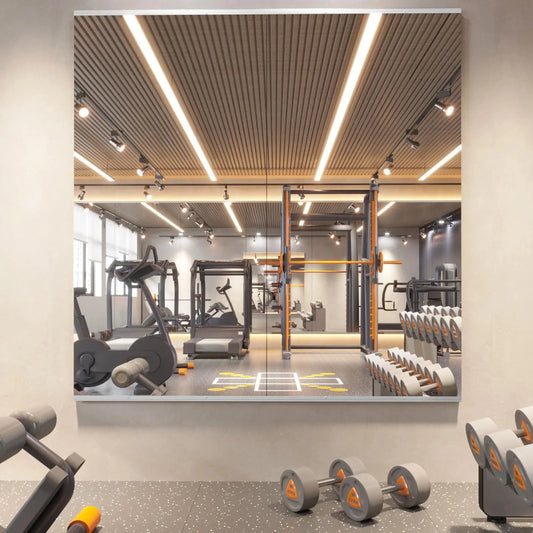Frameless Large Gym & Yoga Mirror 48”x24” Each (2Pcs)