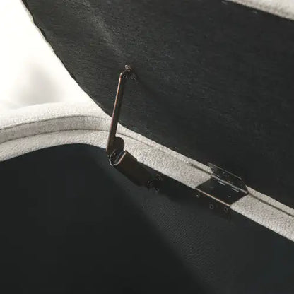 Linen Storage Bench with Upholstered Seat, Beige 51”