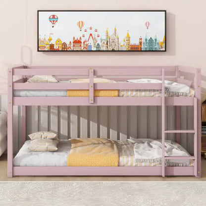Twin Bed Frame - Pink Bed for Girls Bedroom - Twin Bunk Bed
