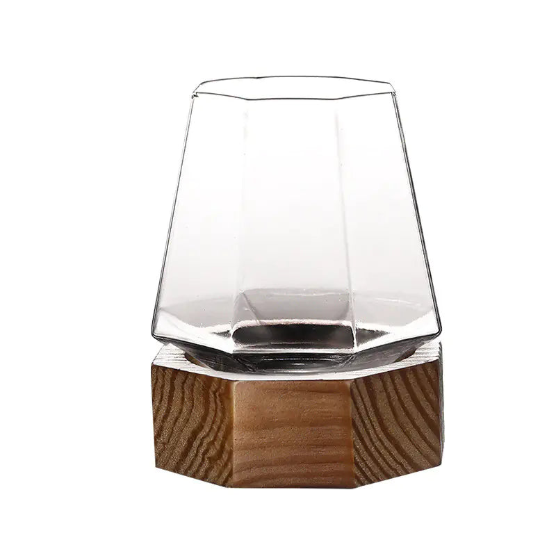 Diamond Octagonal Crystal Whiskey Glass Tumbler, Luxury Barware